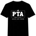 Black and white Moore Council PTA design featuring bold PTA lettering and Moore Council branding in a clean, classic style.