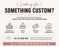 Custom order request graphic inviting schools, PTAs, PTOs, booster clubs, and community organizations to submit custom apparel and design requests.